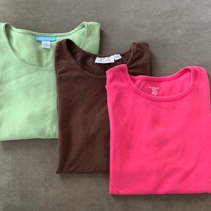 Grouping of 3 Ladies size Large T-Shirts